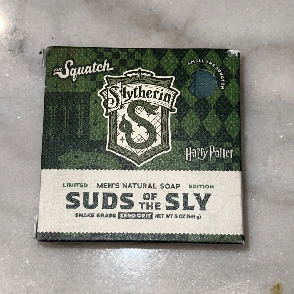 Harry Potter Dr. Squatch Slytherin Suds of the Sly Men's Soap Bar 5oz 3 Pack New